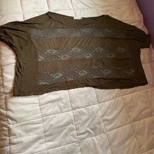 Lush Lace Oversized Crop Top